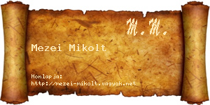 Mezei Mikolt névjegykártya
